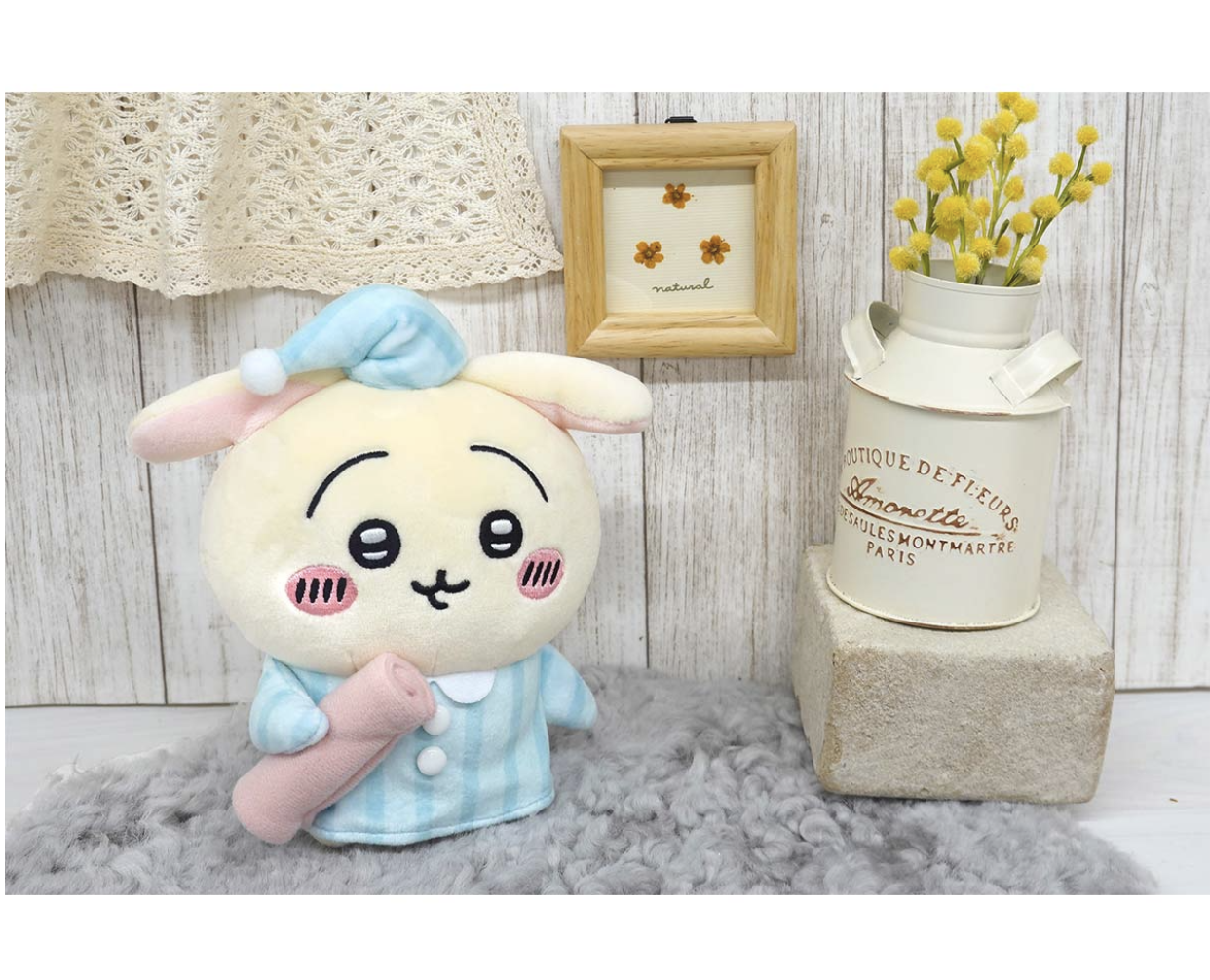 Chiikawa Potetama Plush Usagi in Pajamas with Pillow — CHIIKAWA MERCH